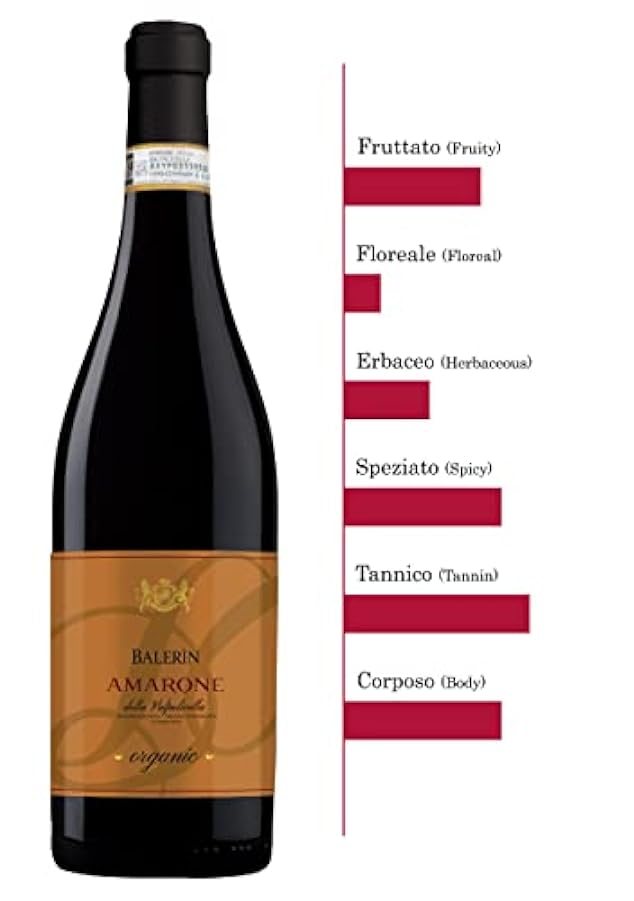 Balerìn Amarone della Valpolicella 2016-92 punti James Suckling - Vino Veneto Rosso Biologico - DOCG - 0.75L (3 Bottiglie) 287409189