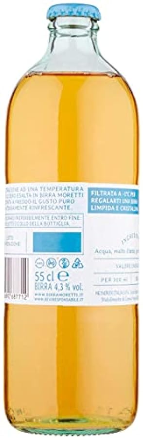 Gusto Italiano Selection - Birra moretti Filtrata A Freddo - 24 bottiglie da 0,55 l. 110933916