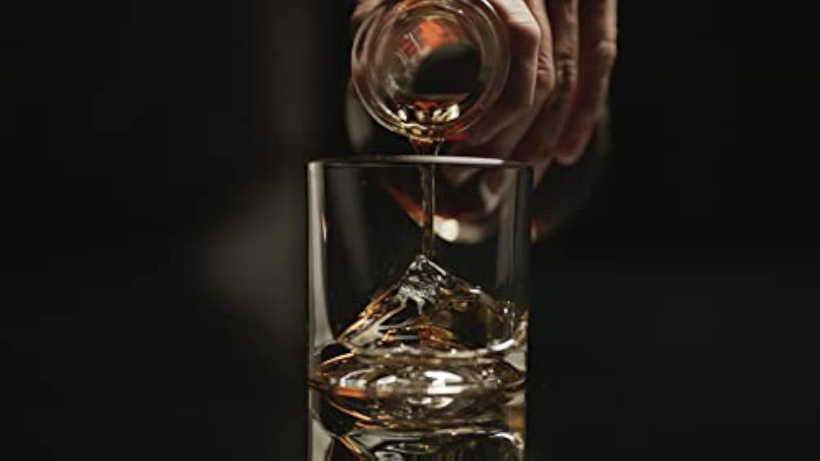 LIITON Bicchieri da whisky Everest, 4 pezzi, in vetro di cristallo, per cocktail, gin, bourbon, rum, set regalo 334467335