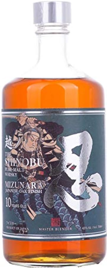 The Shinobu Pure Malt 10 Years Old Whisky MIZUNARA Japanese Oak Finish 43% Vol. 0,7l in Giftbox 485144126