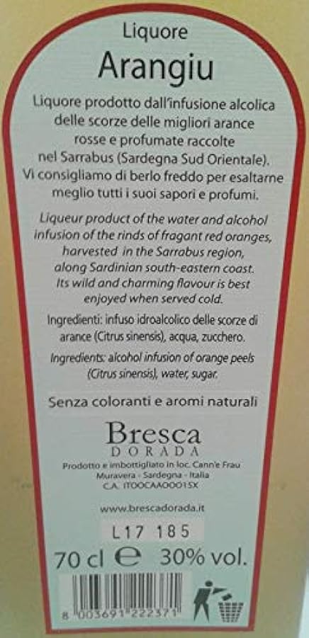 Bresca Dorada ARANGIU Liquore di Sardegna 70cl x6 bottiglie 453041898