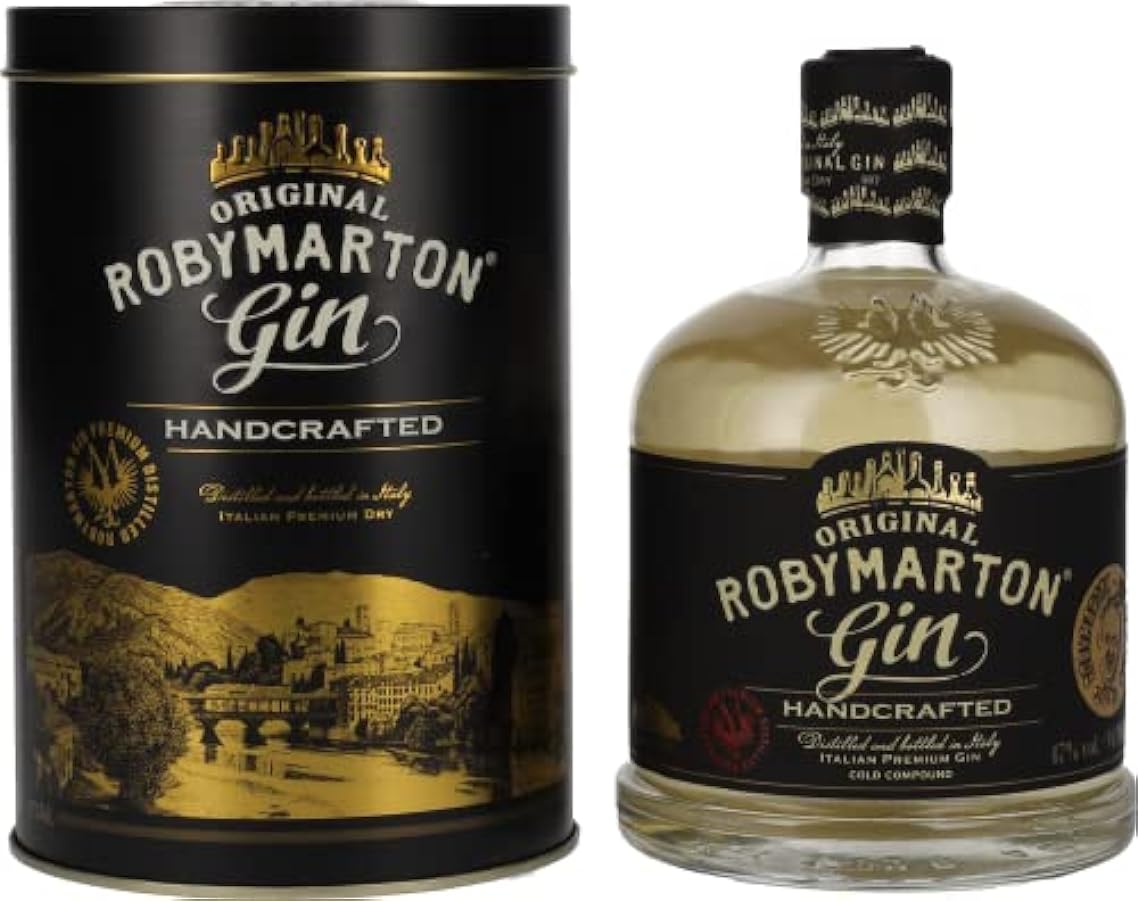 Roby Marton Gin Original Italian Premium Dry 47% Vol. 0,7l in Tinbox 112584115
