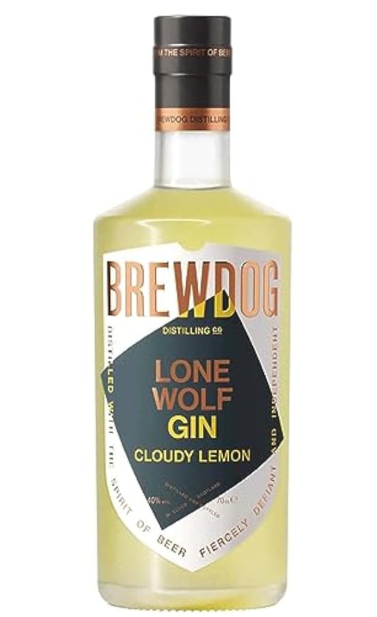 BrewDog Distilling Co. Lonewolf Cloudy Lemon Gin, 40 Per Cento Volume, 0.7 978334852