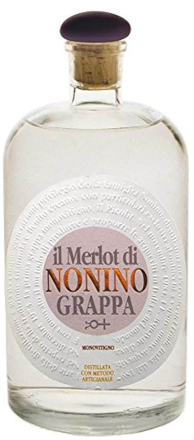 Distillerie Nonino dal 1897, Grappa Monovitigno Merlot 41°, Ccon sentore di petali di rosa e noccioli di ciliegia - bottiglia in vetro da 2000 ml 797382984