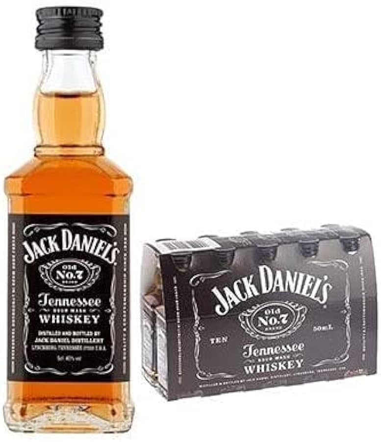 10 x Jack daniel´s Tennessee Whiskey 5 cl vol miniature (Jack Daniel’s Old No.7 Tennessee Whiskey) 855036291