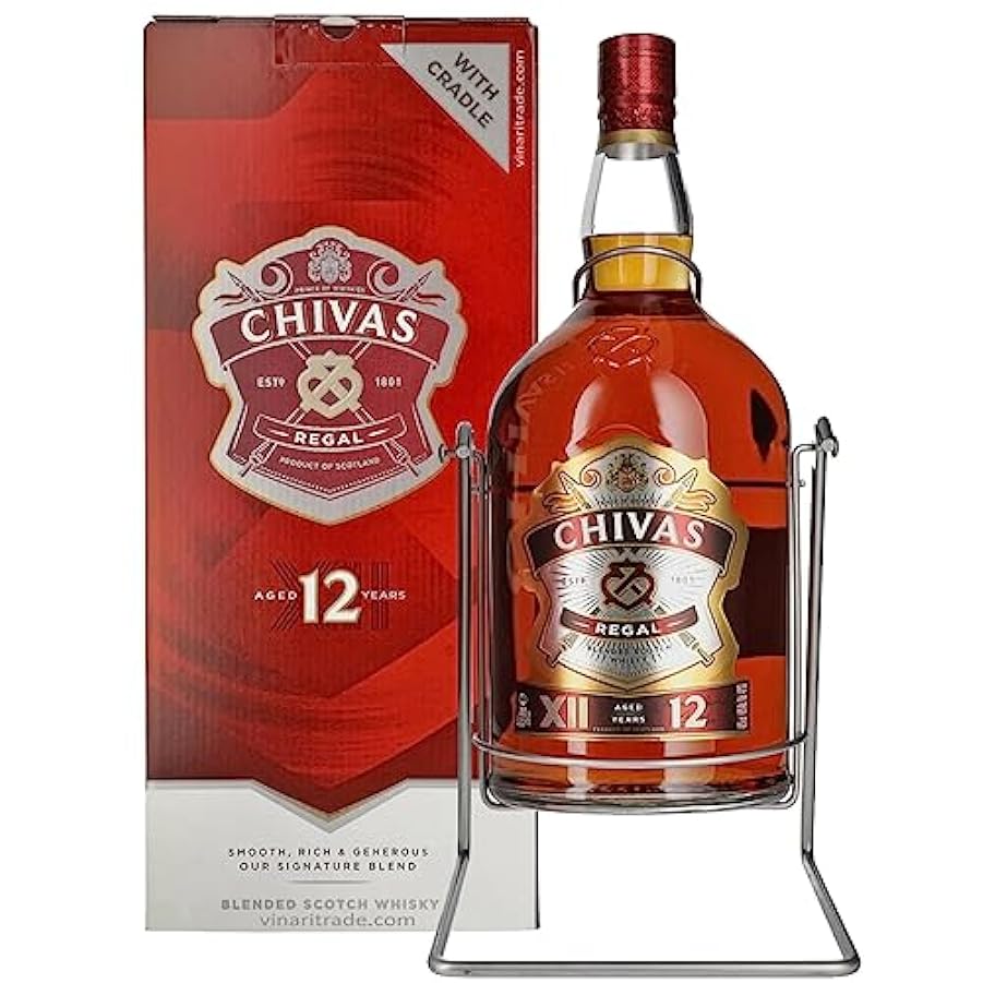 Chivas Regal 12 Years Old Blended Scotch Whisky 40% Vol. 4,5l in Giftbox im Schwenkständer with pourer 879433219