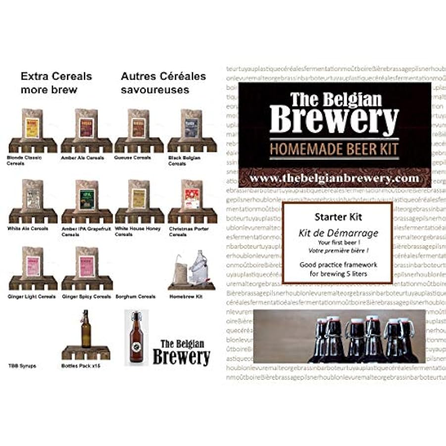 THE BELGIAN BREWERY - Kit birra biondo 5L - 15 bottiglie 33 Cl - Craft Beer Belge - Idea Regalo 772852646