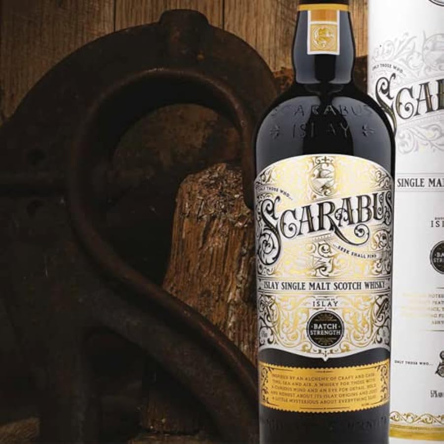 Scarabus Batch Strenght Islay Single Malt Whiskey Scotch, Dolce e Torbato dal Finale Persistente, 57% Bottiglia da 700ml 725335550