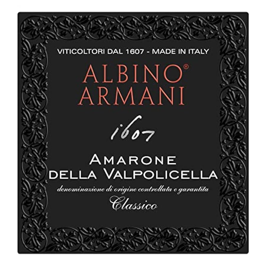 ALBINO ARMANI - Valpolicella Experience - Pack 6 Bottiglie, 2x Amarone della Valpolicella Classico DOCG, 2x Valpolicella Ripasso Classico Superiore DOC, 2x Valpolicella Classico Superiore DOC