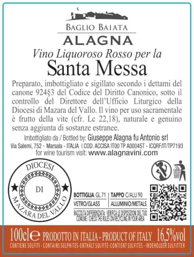6 bottiglie di Santa Messa Rosso Alagna 578182460