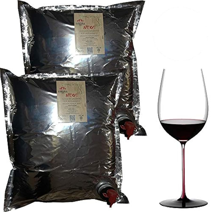 Vino Rosso Bag In Box | 10 Litri Aglianico Neos | Cantina Firosa | 2 Ricariche da 5 Litri | Baginbox 163250011
