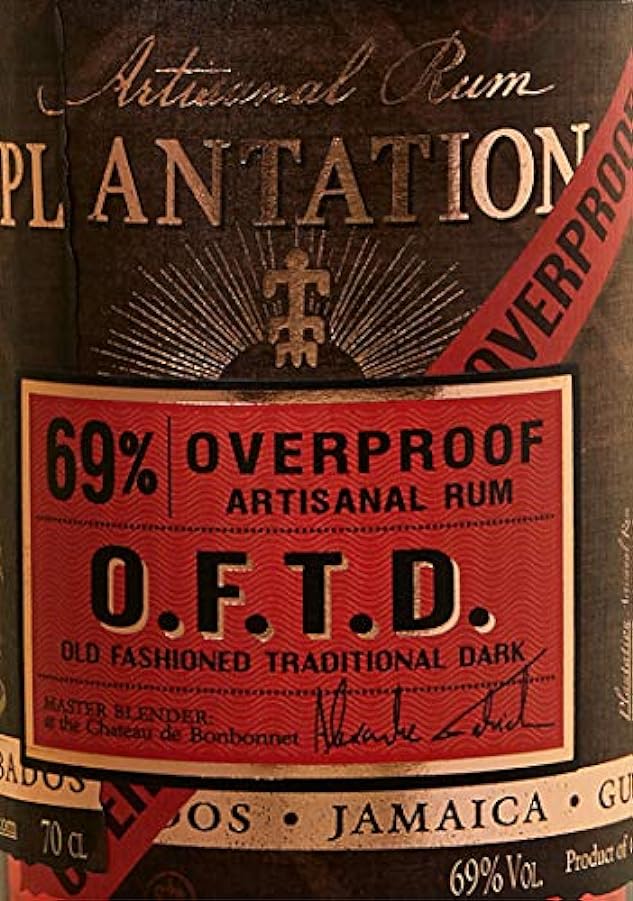 Plantation Rum O.F.T.D. Overproof Artisanal Rum 69% Vol. 0,7l 318644675