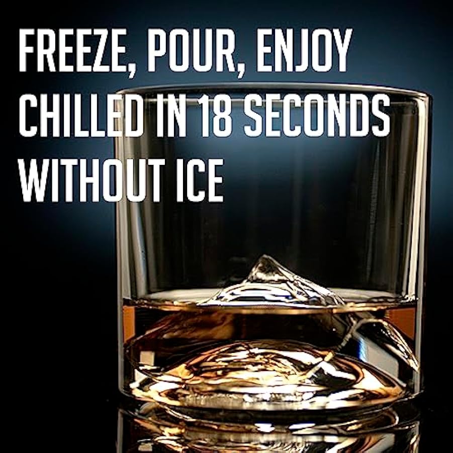 LIITON Bicchieri da whisky Everest, 4 pezzi, in vetro di cristallo, per cocktail, gin, bourbon, rum, set regalo 544492056