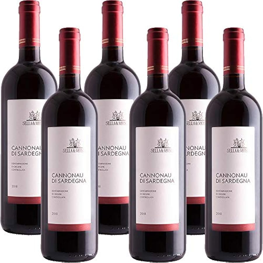 Vino Rosso Cannonau | Sella & Mosca | 6 Bottiglie da 75 Cl | Sardegna | Idea Regalo 529867112