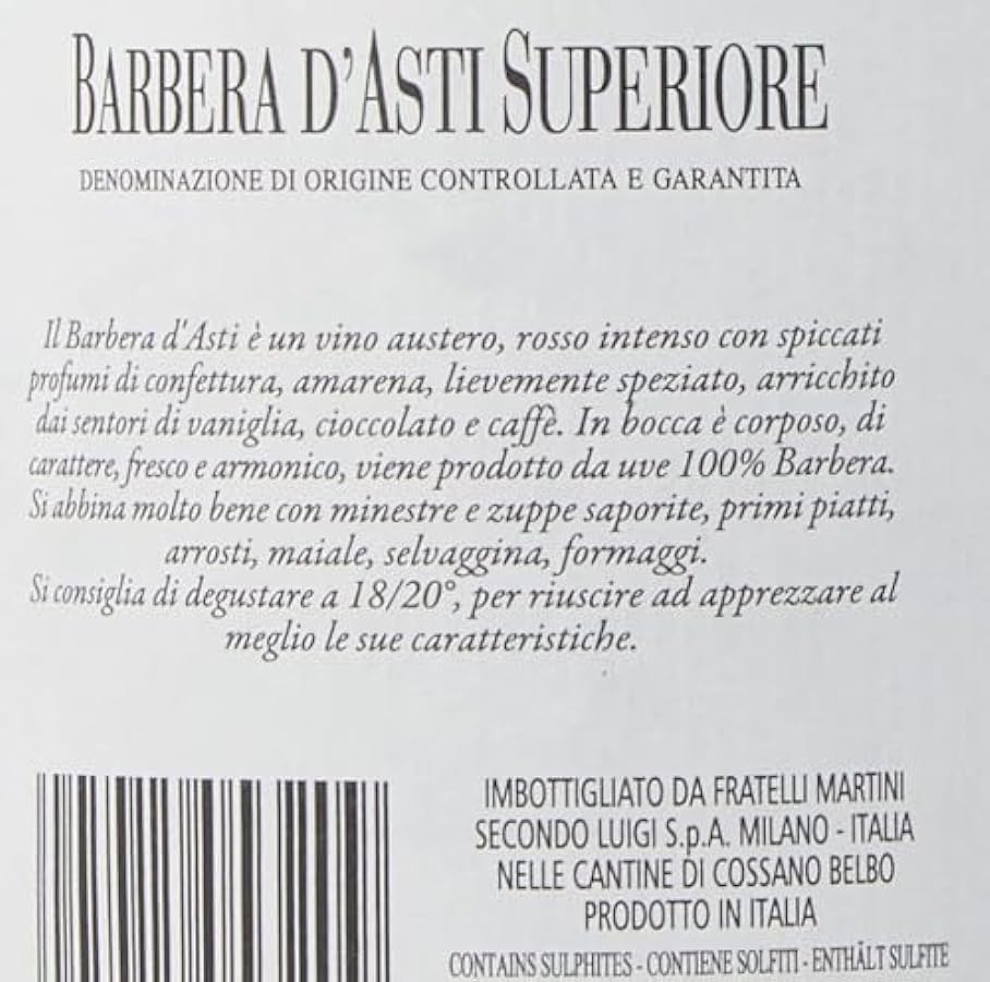 Sant´Orsola Vino Rosso Barbera d´Asti D.O.C.G. Superiore,6 x 75cl 584844055