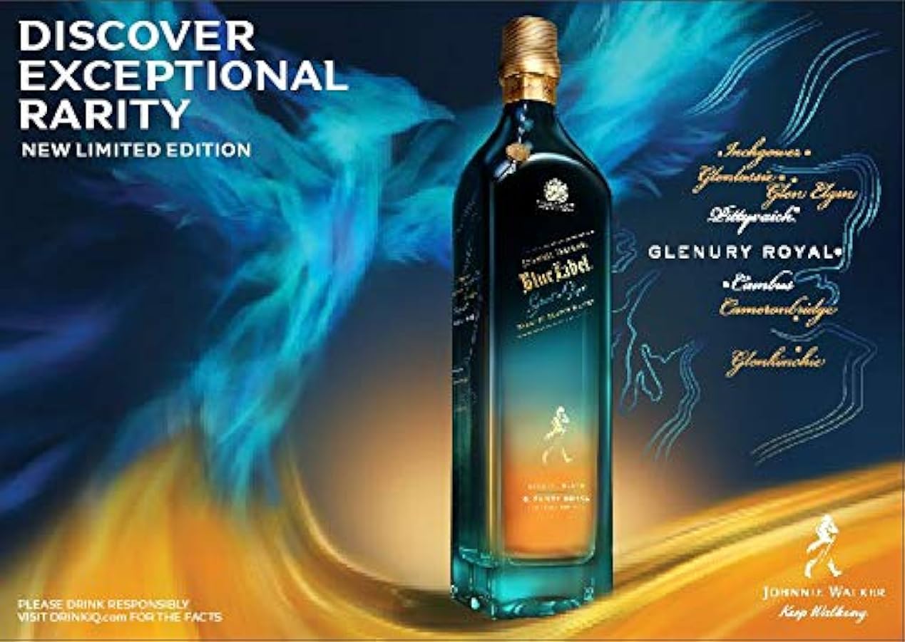 Johnnie Walker Blue Label Ghost & Rare Glenury Royal, Blended Scotch Whisky - 70cl in Giftbox 889195988